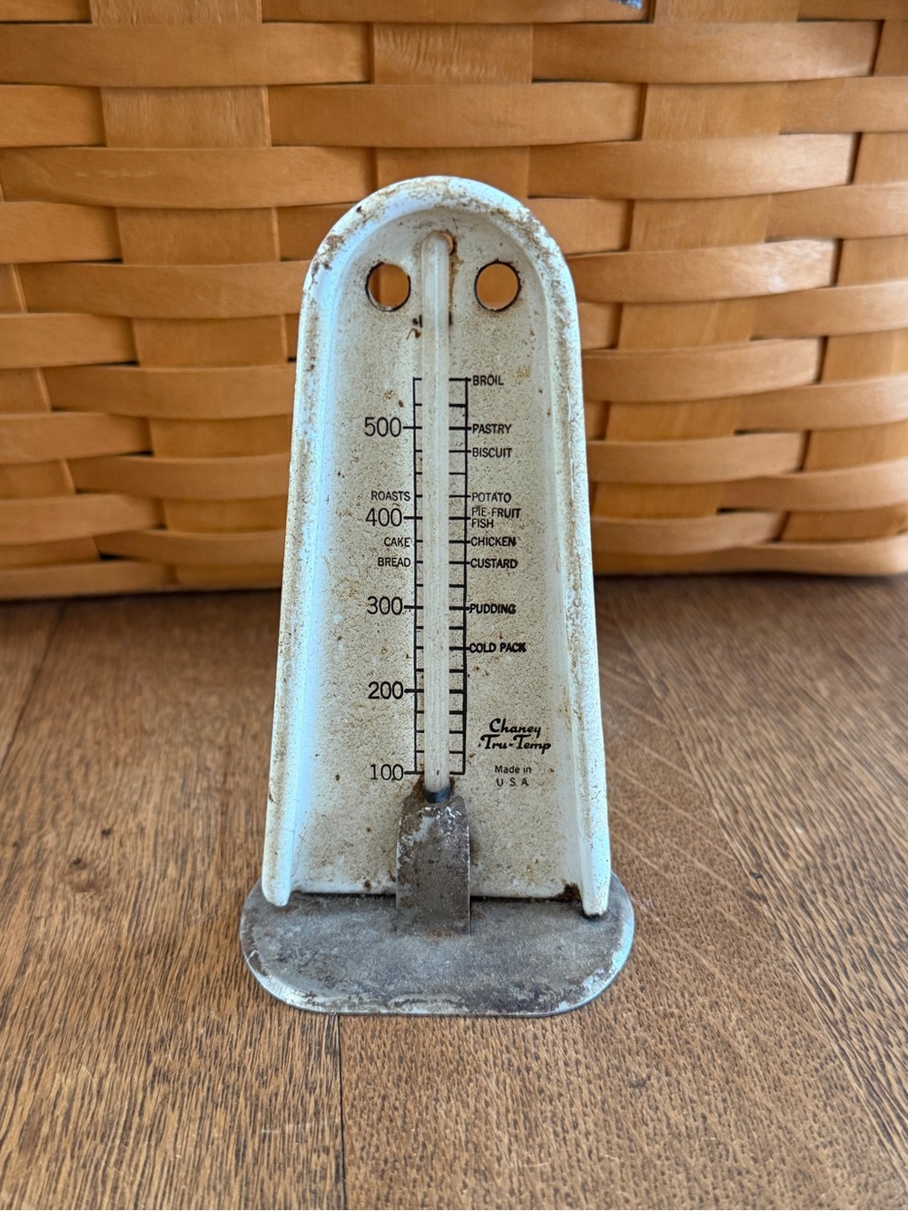 Vintage Charvey Tru-Temp Oven Thermometer - White
